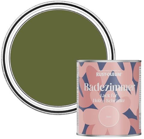 Rust-Oleum Green Moisture Resistant Bathroom Wood and Cabinet Paint in Matt Finish - Jasper 750ml