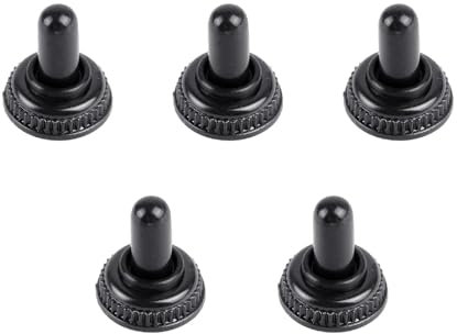 TONXX Mini Interruttore a levetta con Vite da 6 mm, Tappo di Copertura dello Stivale con Resistenza in Gomma Impermeabile, 5 Pezzi
