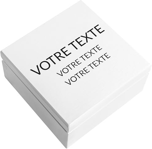Creative Deco Personalisierte Geschenke Wunschtext Holzkiste | Dein Text | Eigener Beliebig Individuelle Geschenk | Weiße Geschenkkiste Geschenkbox | Für Frauen, Männer und Paar