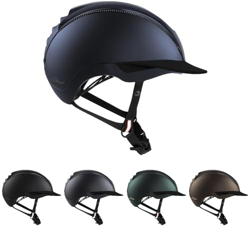 RL24 - Reithelm Duell von Casco inkl. Schutzbeutel | Reitkappe Damen, Herren & Kinder | verbesserte Belüftung & ergonomisch Perfekter Sitz | Reiterhelm in Dunkelblau in Größe M (55-57cm)
