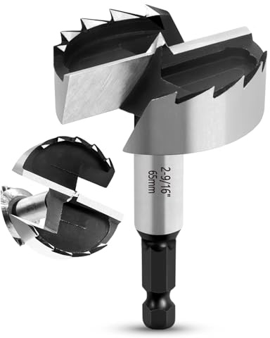 NICAVKIT Professionell skogsborr 65 mm för trä, 65 mm Forstner borr bit trä