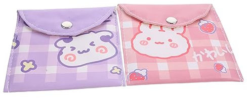 FRCOLOR Menstruationstaschen 2 Stück-pack Klein Pu Material Mit Reißverschluss Multifunktional Für Damenbinden Und Hygieneartikel Aufbewahrungstasche Für Unterwegs