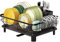 LZNIOZ Draining Board Rack with Cup Holder & Cutlery Holder,Dish Drainer with 270°Drip Tray, Sink Drainer Rack for Kitchen (Black)