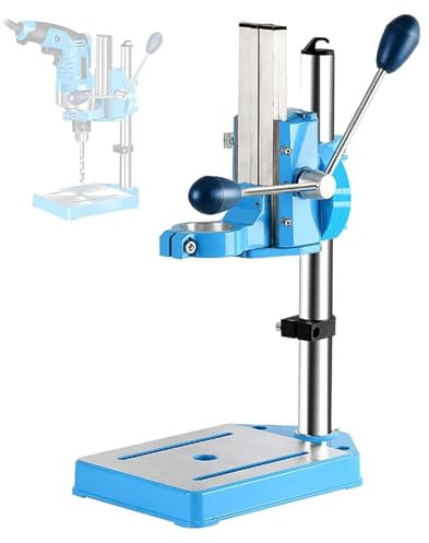 Supporto Per Trapano Da Banco, Supporto Per Trapano Elettrico Ad Alta Precisione Girevole a 90°, Serraggio Da 38-50 Mm E Corsa Da 80 Mm, Altezza: 40 Cm, Per Fabbrica, Casa
