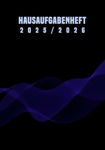 Hausaufgabenheft 2025/2026 Schwarz mit Datum: Schülerkalender für Grundschule und Gymnasium, Schulplaner für Jungen und Mädchen, Dein Hausaufgabenplaner DIN A5