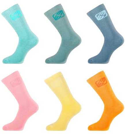 Chaussettes Homme & Femme 35-38, Coton Lot de 6, Jaune