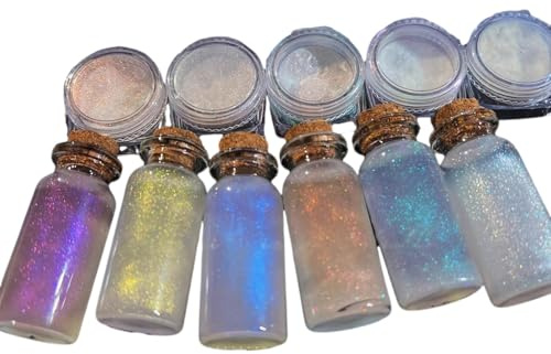 Micas Polvere per resina artigianale creazione di gioielli portatile perlescente glitter pigmento con effetti multicolore glitter polvere artigianale