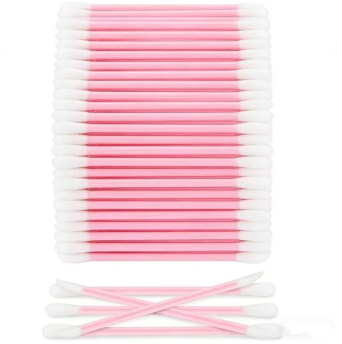 100 Pcs Disposable Pink Lip Brushes,Compact and Portable Lipstick Applicators,Multi-functional Disposable Makeup Applicators,Lip Wands for Lips,Eyes and Makeup Application