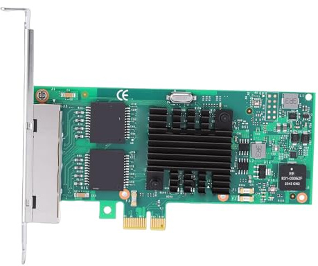 ZDAGELD Tarjeta de Red Gigabit Ethernet con Chip I340 de 1000 Mbps con 4 Puertos RJ45, Nic PCI Express para Servidores y Computadoras de Escritorio