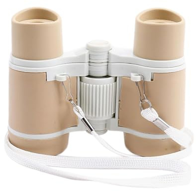 LIXSAZSE Fernglas für Kinder – EIN tolles Lernspielzeug, leicht und ideal für Abenteuer, Vogelbeobachtung und Outdoor Aktivitäten. Perfekt für Reisen und Ausflüge, Leichter Kaffee, 8.8 x 11 x 4 cm