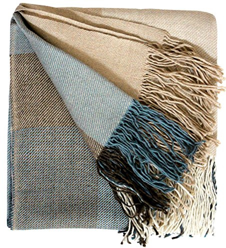 Lorenzo Cana Luxus Alpakadecke 100% Alpaka Fair Trade Decke Wohndecke handgewebt Sofadecke Tagesdecke Kuscheldecke Umhang 9603077