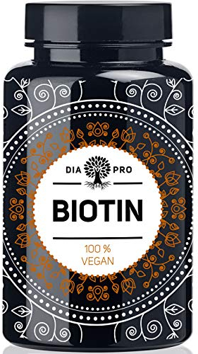DiaPro® 365 Stück Hochdosierte Biotin-Tabletten mit 10 mg Biotin pro Tablette Auch als Vitamin B7 bzw. Vitamin H bekannt Jahresvorrat. 100% Vegan Laborgeprüft