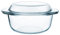 Glas Auflaufform, 2,5L 20cm Glas Auflaufform mit Deckel, Runde Glas Auflaufform mit Deckel, Ofenfest （Microwave Oven Safety, No Open Flame, No Kitchen Stove, No Insulation Pad）