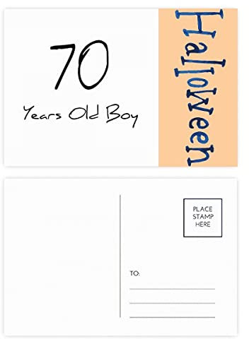 Postkarten-Set für Jungen im Alter von 70 Jahren, Art Deco Fashion, Halloween, Dankeskarte, 20 Stück