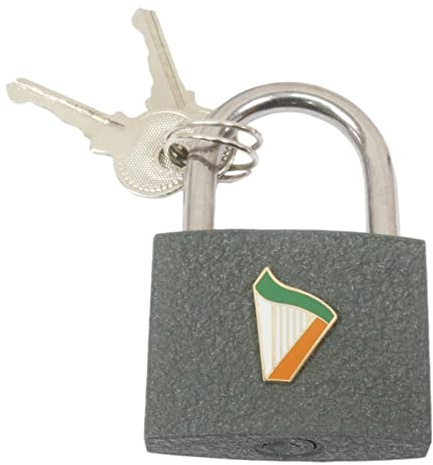 Irish Harp Engraved Padlock Love Lock Wedding Anniversary Valentines Gift Unity Lock Free Engraving 470