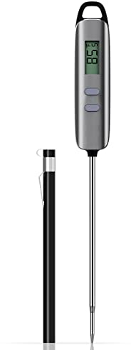 ANSTA Küchenthermometer, Fleischthermometer 120mm, digitales Kochthermometer zum Lesen in Echtzeit, elektronisches Thermometer für Lebensmittel, Drehkopf