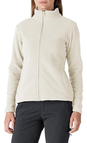 Outdoor Ventures Womens Fleece Jackets Ladies Lightweight Warm Full Zip Coat Soft Outerwear Running Jacket With 4 Large Pockets Moon White S