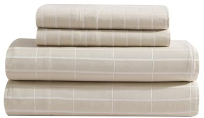 MARIMEKKO Bettwäsche-Set für King-Size-Bett, Bio-Baumwolle, luxuriös weich und glatt, Heimdekoration, GOTS-Zertifiziert (Pieni Tiiliskivi Beige, King)