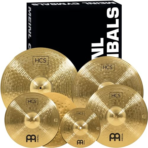 Meinl Cymbals HCS CS2 - Set di piatti espansi per batteria con Hihat, crash, Ride, Splash, Made in Germany, in ottone resistente, 2 anni di garanzia