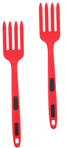 OKUMEYR 2piezas Tenedor De Cocina De Silicona Flexible Tenedor Para Cocinar Fideos Unidades Ergonómico Multifunción Para Cenas y Comida