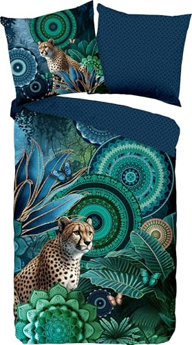 Hip Wendebettwäsche Nyah Satin Petrol Größe 1x 135x200 cm + 1x 80x80 cm