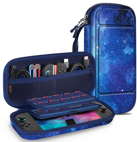 FINTIE Étui pour Nintendo Switch 2 (2025), Antichoc en EVA, Ciel Étoilé | Etui de Voyage, Housse de Transport avec Emplacements Cartes de Jeu et Poche Intérieure pour Accessoires