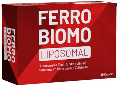 FERRO BIOMO LIPOSOMAL 50 Stück – Das Eisen, das du besser verträgst. Bessere Verträglichkeit – Wirksamkeit – Bioverfügbarkeit – biomo Niedrigpreis-Garantie