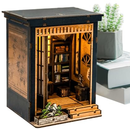 Kit de Maison Miniature DIY,Décor de Table en Bois Style Japonais - Set Maison de Mini | pour Adolescents Amateurs de Bricolage Collectionneurs Salon Chambre Bureau Vitrine Chevet