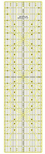 SEMPLIX Patchwork Quiltlineal mit Winkelfunktion für Quadrate, Streifen, Dreiecke (24 x 6 inch)