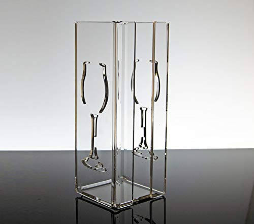 Dispenser porta bicchieri plastica design moderno in cristallo acrilico Linnea colore trasparente