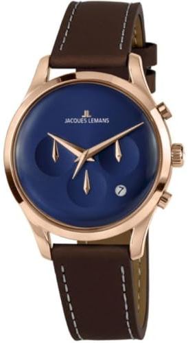 JACQUES LEMANS 1-2067G Retro Classic Chronograph Unisex 38mm 5ATM