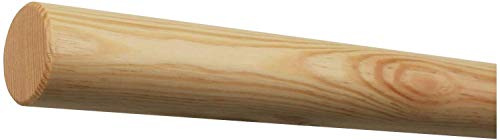 TIBU Kiefer Holz Handlauf Geländer 30-500cm Wandhandlauf Wand Treppe, Länge 800 mm / 80 cm / 0,8 m und Endstück gefast