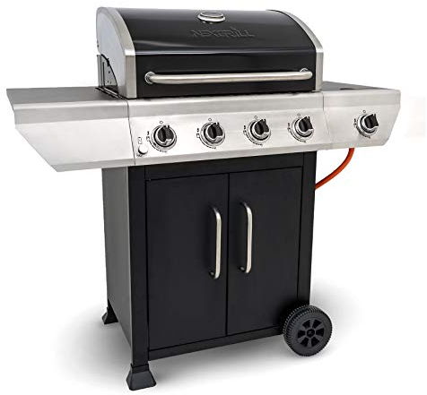Nexgrill 4-Brenner Edelstahl Gasgrill wetterbeständig - Balkon geeignet, Gusseisen Grillrost, Outdoor und Gastro - Gasgrill 4 brenner, Grill Gas
