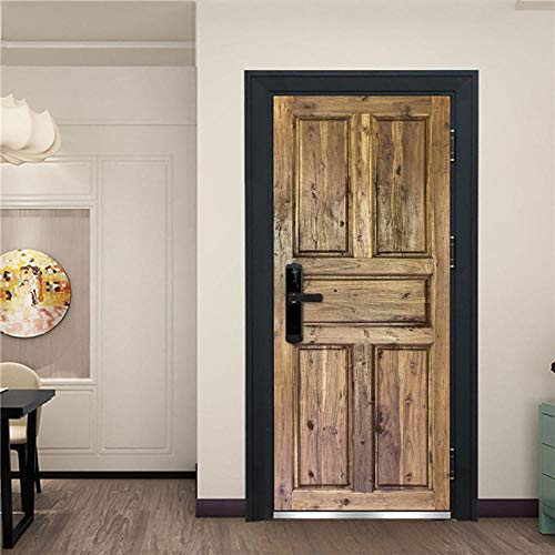 Vinilos Para Puertas 80X200Cm Retro Vinilo Puerta 3D Pegatinas Para La Renovación De La Puerta Arte Mural Etiqueta Carteles Pegatinas De Pared Diy Decoraciones