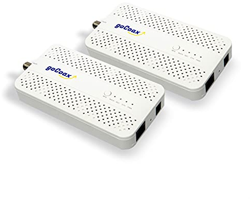 goCoax MoCA 2.5 Adapter (2-Pack) with 2.5GbE Ethernet Port | MA2500D Ethernet Over Coax for Gaming & 4K Streaming | 2.5Gbps, Plug and Play | for Cable Internet Homes - Not for Satellite TV (White)
