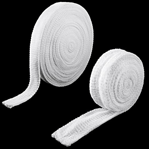 2 Rolls Tubular Bandage Elastic Net Wound Dressing Stretch Dressing Retainer Tubular Elastic Gauze Bandage for Wound Arm, Without the Use of Adhesive Tape (Size 4 and Size 6)
