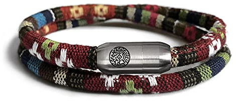Wanderlet Damen Herren Armband - Boho Baumwolle Handgefertigt Surferarmband - 6 mm