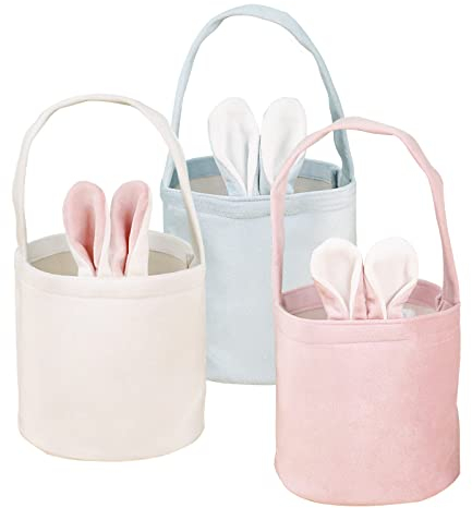 Osterkörbchen Mit Henkel, Osterkorb Kinder Osternest Korb, Ostertasche Hase Mit Ohren Zum Befüllen, Oster Geschenktüten Ostertüten Aufbewahrung Ostergeschenke Ostern Eier Süssigkeit Plätzchen (A)