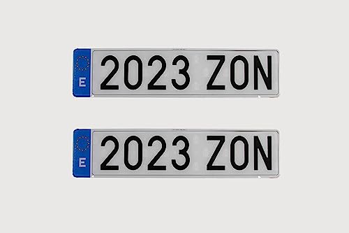 SANGOMOTOR Matrícula Coche Homologada Acrílica Metacrilato con Tornillos Montaje. Adhesivo 3M Opcional. (2)