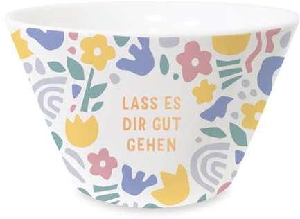 Grafik-Werkstatt Cereal Bowl with Real Gold, Porcelain Bowl, Let It Go Well