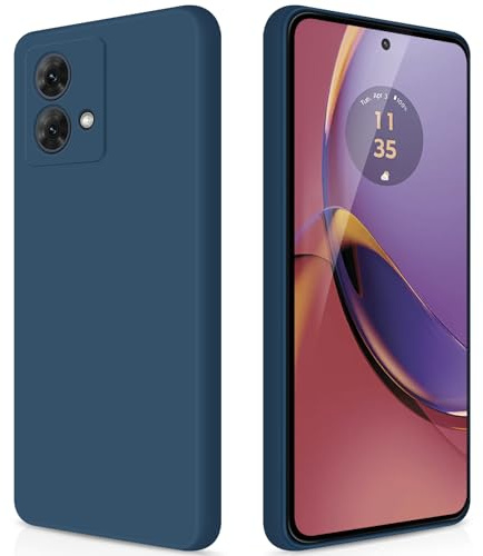 GiiYoon - Carcasa para Motorola Moto G84 5G de Silicona, Funda Protectora a Prueba de Golpes, Funda de Silicona Ultrafina con Capa Interior de Fibra y protección para cámara, Color Azul