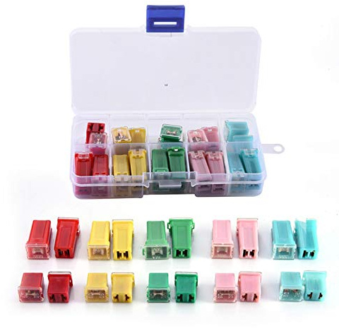 20 Stück 12V-32V J-case Blocksicherung Auto Sicherung 20A 30A 40A 50A 60A für Pickup Trucks PKW Cars und SUVS, mit Aufbewahrungsbox, Automotive Low Profile Box Shaped Fuse Assortment Kit