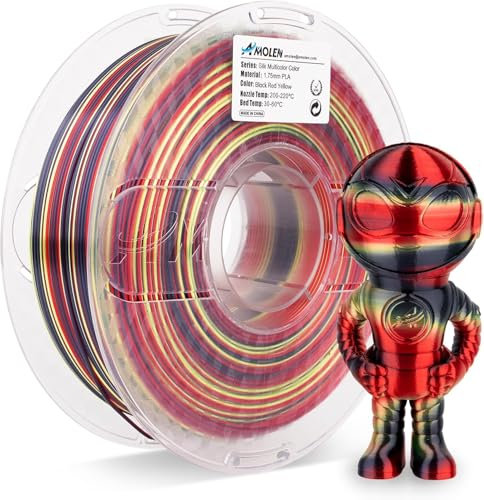 AMOLEN PLA 3D Drucker Filament, Matt PLA Filament 1.75mm, Sauber Gewickeltes Filament, Kompatibel Mit 3D FDM Druckern, Maßgenauigkeit +/- 0.02 mm, 1KG Spule(2.2Pfund)