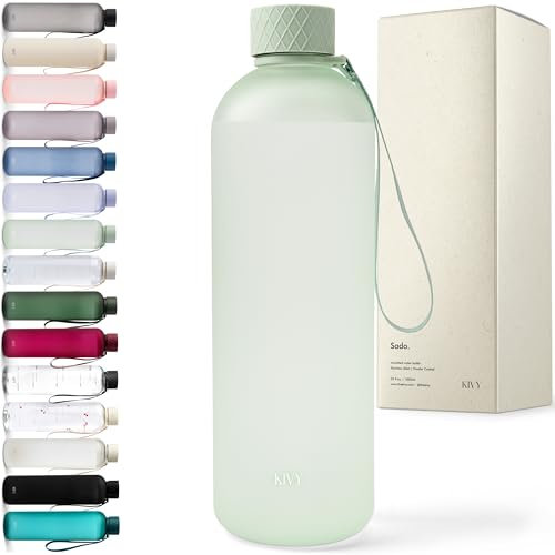 KIVY Borraccia grande da 1,5 l, leggera e infrangibile, adatta a zaino e portabicchieri per viaggi, sport, scuola, bottiglia extra large senza cannuccia, bottiglie da 1,5 litri, bottiglia d'acqua