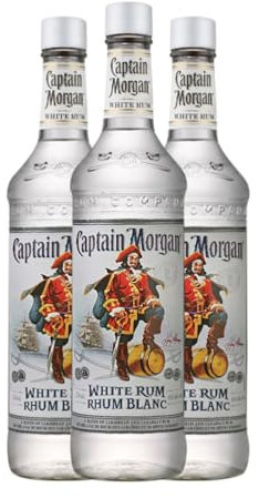 Rum Captain Morgan White 1 L (Karton mit 3 Flaschen von 1 L)