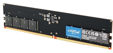 Crucial DDR5 RAM 64GB 5600MHz, Desktop Computer Memory, (or 5200MHz, 4800MHz) CL46 - CT64G56C46U5