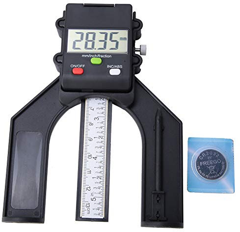 Mavaol Digitaler Messschieber-Tiefenmesser, 0–80 mm Bereich, 0,01 mm Genauigkeit, LCD-Display, magnetische Basis, für Holzbearbeitung, professionelle und Heimwerker-Nutzung
