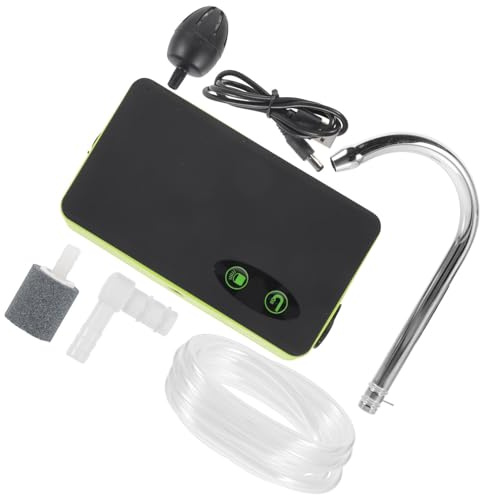 POPETPOP Sauerstoffpumpe Für Angeln -angelwasserabsorber Tragbar Und Klein Zum Pumpen Und Belüften Von Wasser Mit Induktionsladepumpe Und Led-köderlichtern