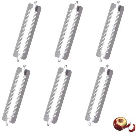 6 Stück Sparschäler Tupper,Schäler für Tupperware Ersatzteile,Edelstahl Sparschäler Ersatzklingen,Ersatzklinge für Kartoffelschäler,Gemüseschäler,Turbo Schälmesser,Orangenschäler,Vegetable Peeler