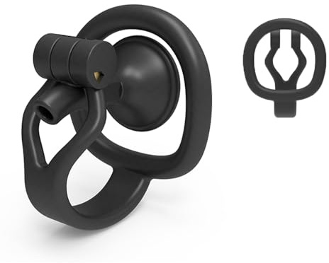 Abstinenz Keuschheit Peniskäfig Herren Chastity Cage Set Penisringe mit Haken Fetisch Keuschheitskäfig Extrem Bondage Keuschheit Sexspielzeug für Männer Penistraining Keuschheitsgürtel (Schwarz-51mm)